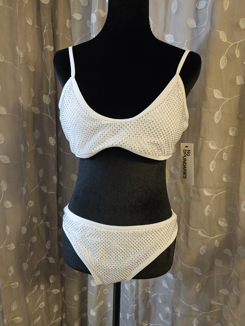 No Boundaries White Mesh Bralette & Bikini Set